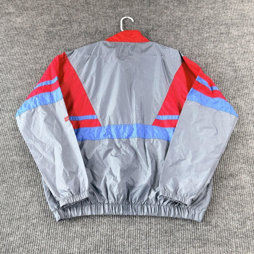 Vintage‎ Wilson Jacket Mens XL Gray Red Blue 1/2 Zip Windbreaker Pullover Korea - Picture 9 of 13